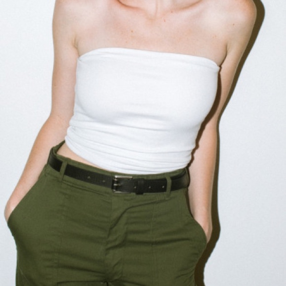 White brandy melville tube top